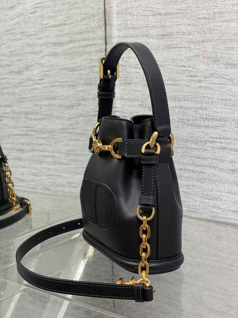 Small C'est Dior Bag M2272 Black CD-Embossed Calfskin - Default Title - View 4