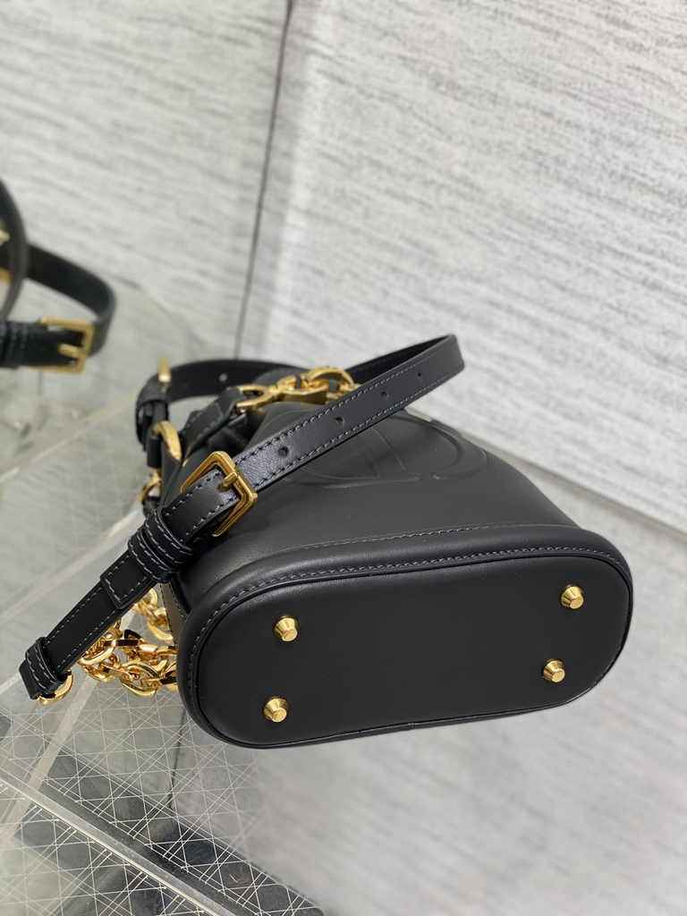 Small C'est Dior Bag M2272 Black CD-Embossed Calfskin - Default Title - View 5