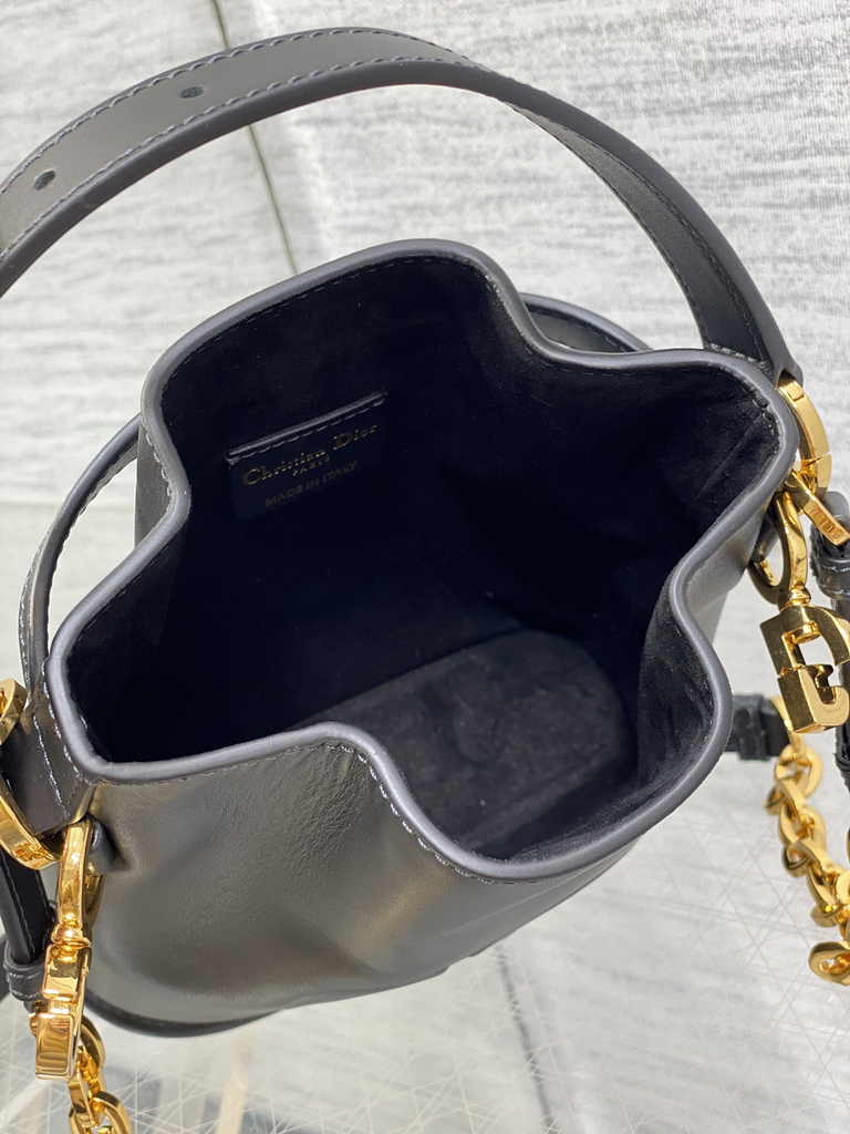 Small C'est Dior Bag M2272 Black CD-Embossed Calfskin - Default Title - View 6