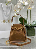 Small C'est Dior Bag M2272 Golden Saddle CD-Embossed Calfskin - Default Title - View 1