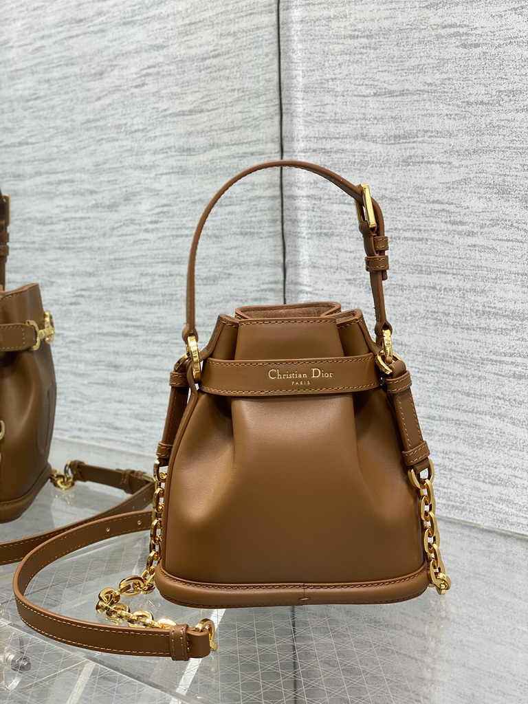 Small C'est Dior Bag M2272 Golden Saddle CD-Embossed Calfskin - Default Title - View 3
