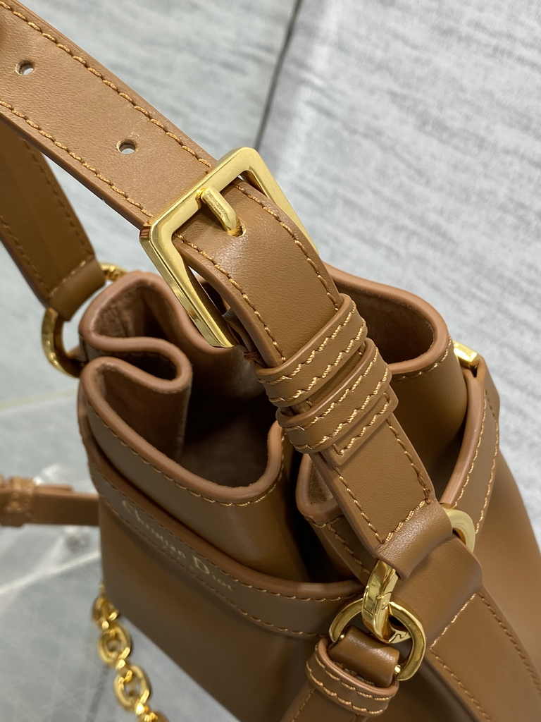 Small C'est Dior Bag M2272 Golden Saddle CD-Embossed Calfskin - Default Title - View 7