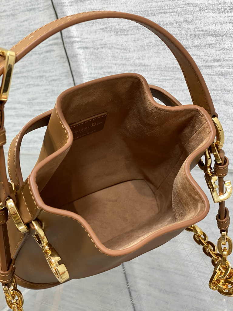 Small C'est Dior Bag M2272 Golden Saddle CD-Embossed Calfskin - Default Title - View 6
