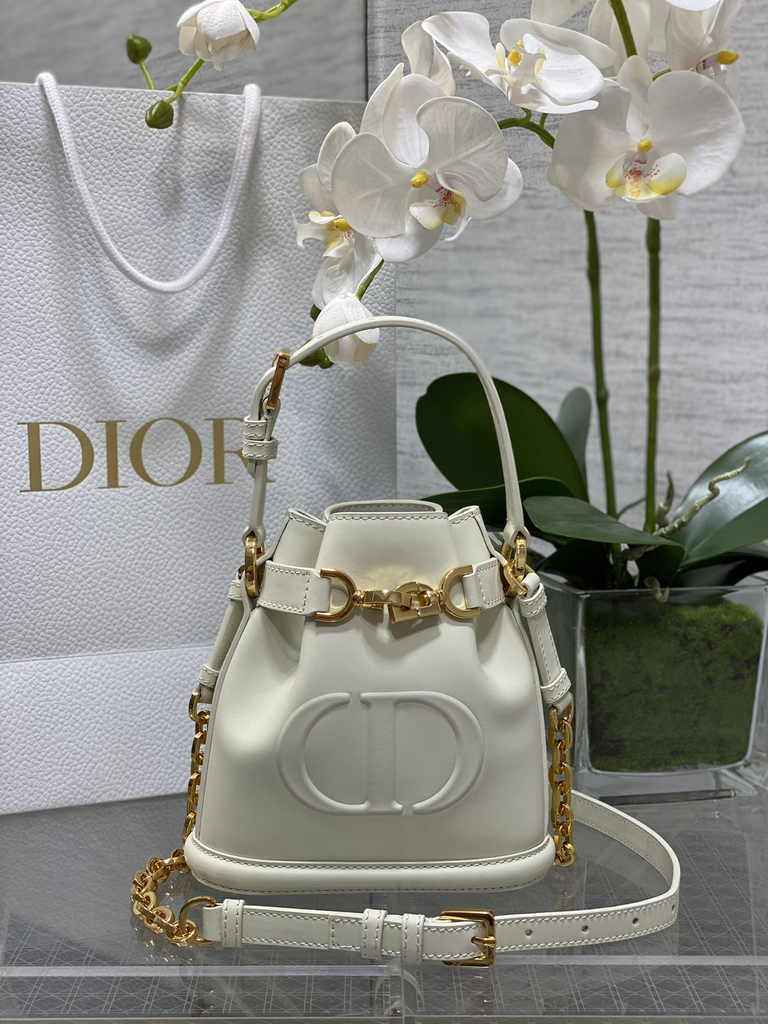 Small C'est Dior Bag M2272 Beige CD-Embossed Calfskin - Default Title - View 1