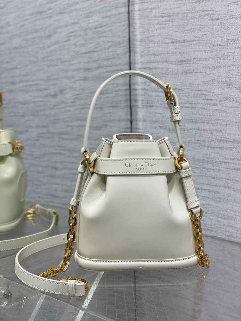 Small C'est Dior Bag M2272 Beige CD-Embossed Calfskin - Default Title - View 3