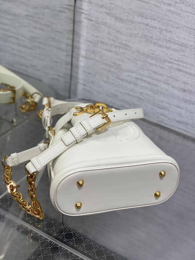 Small C'est Dior Bag M2272 Beige CD-Embossed Calfskin - Default Title - View 5