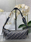 Small D-Journey Bag - M2416 - Blue Dior Oblique Jacquard - Default Title - View 1