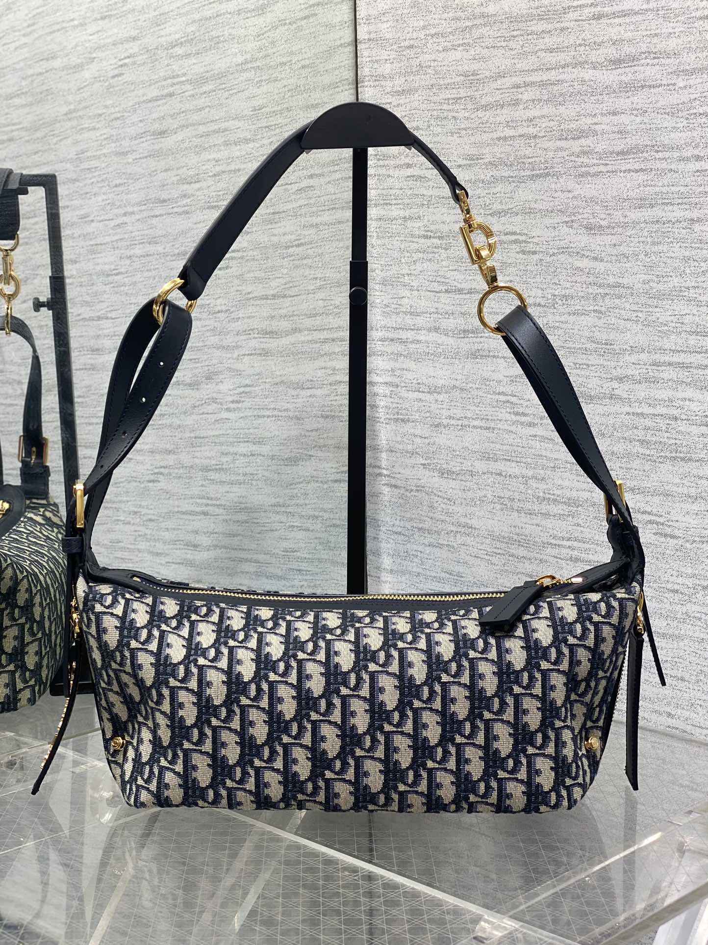 Small D-Journey Bag - M2416 - Blue Dior Oblique Jacquard - Default Title - View 3