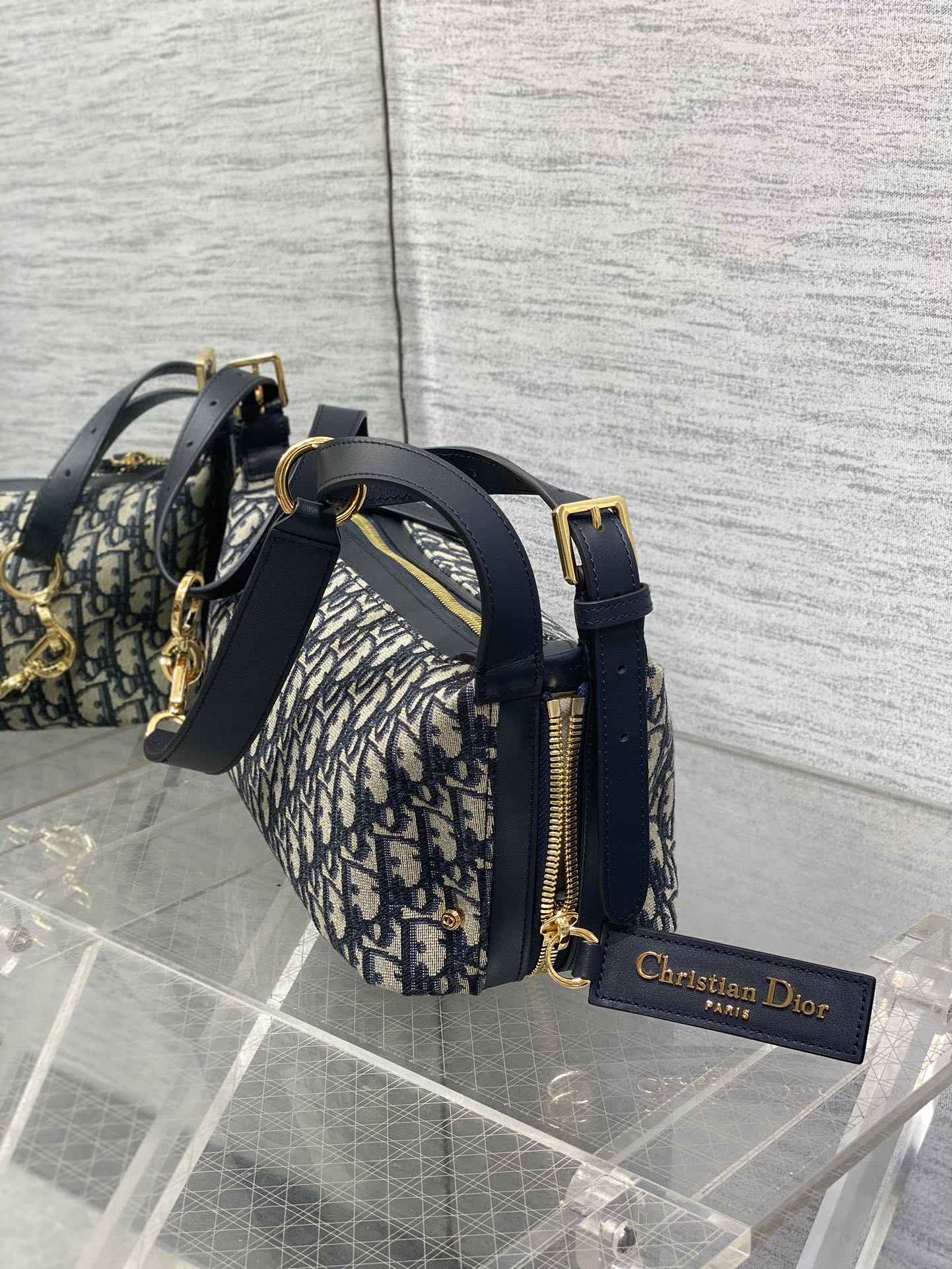 Small D-Journey Bag - M2416 - Blue Dior Oblique Jacquard - Default Title - View 4