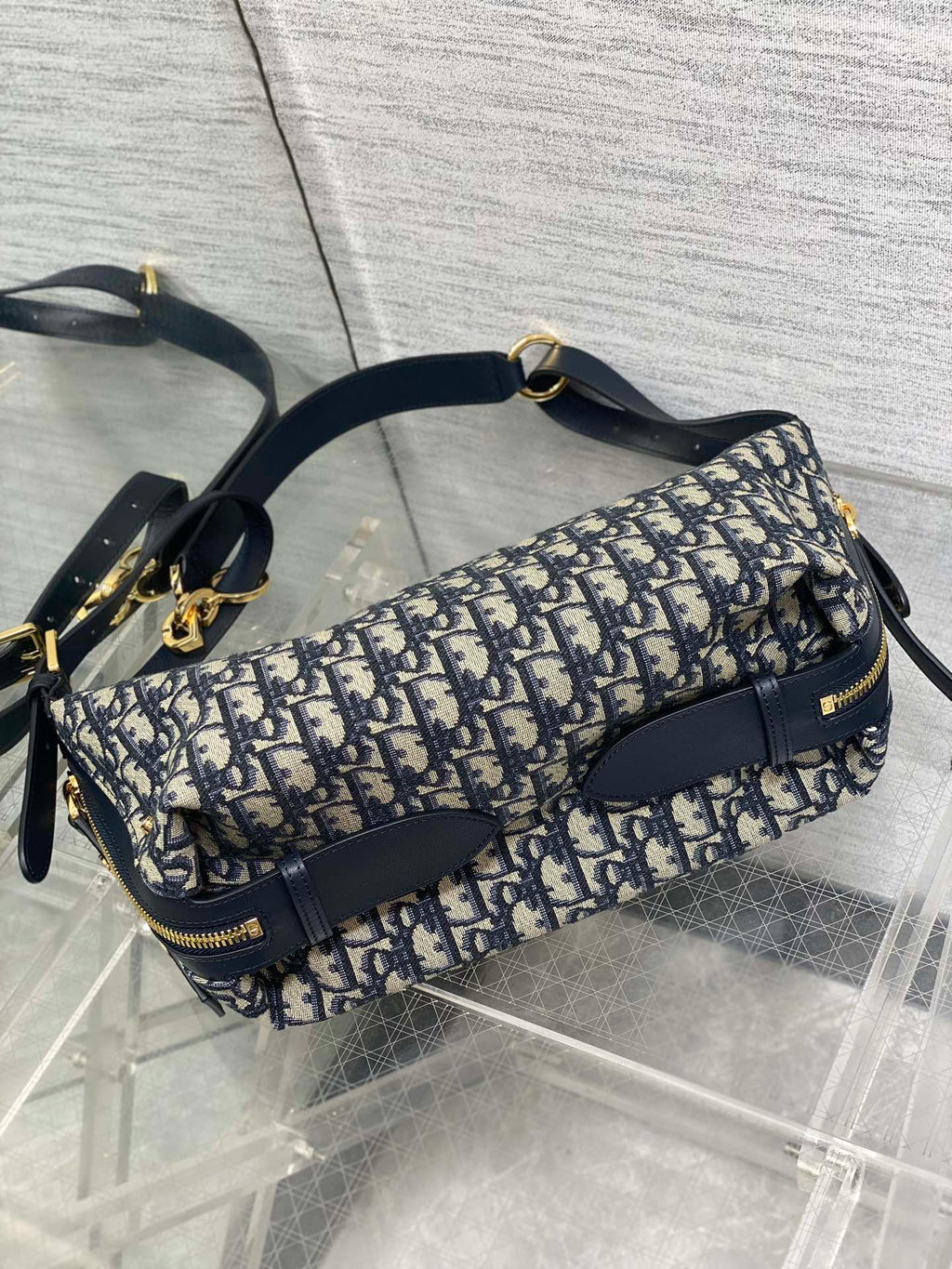 Small D-Journey Bag - M2416 - Blue Dior Oblique Jacquard - Default Title - View 8