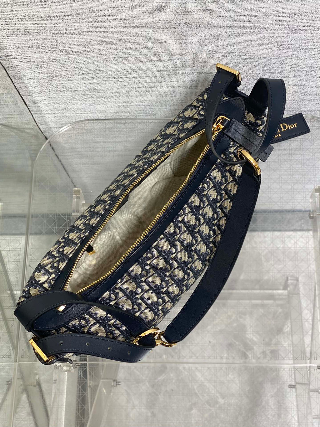 Small D-Journey Bag - M2416 - Blue Dior Oblique Jacquard - Default Title - View 9