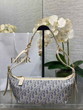 D-Journey Small Bag M2416 – Blue Oblique Chambray, Raffia & Biscuit Calfskin - Default Title - View 1