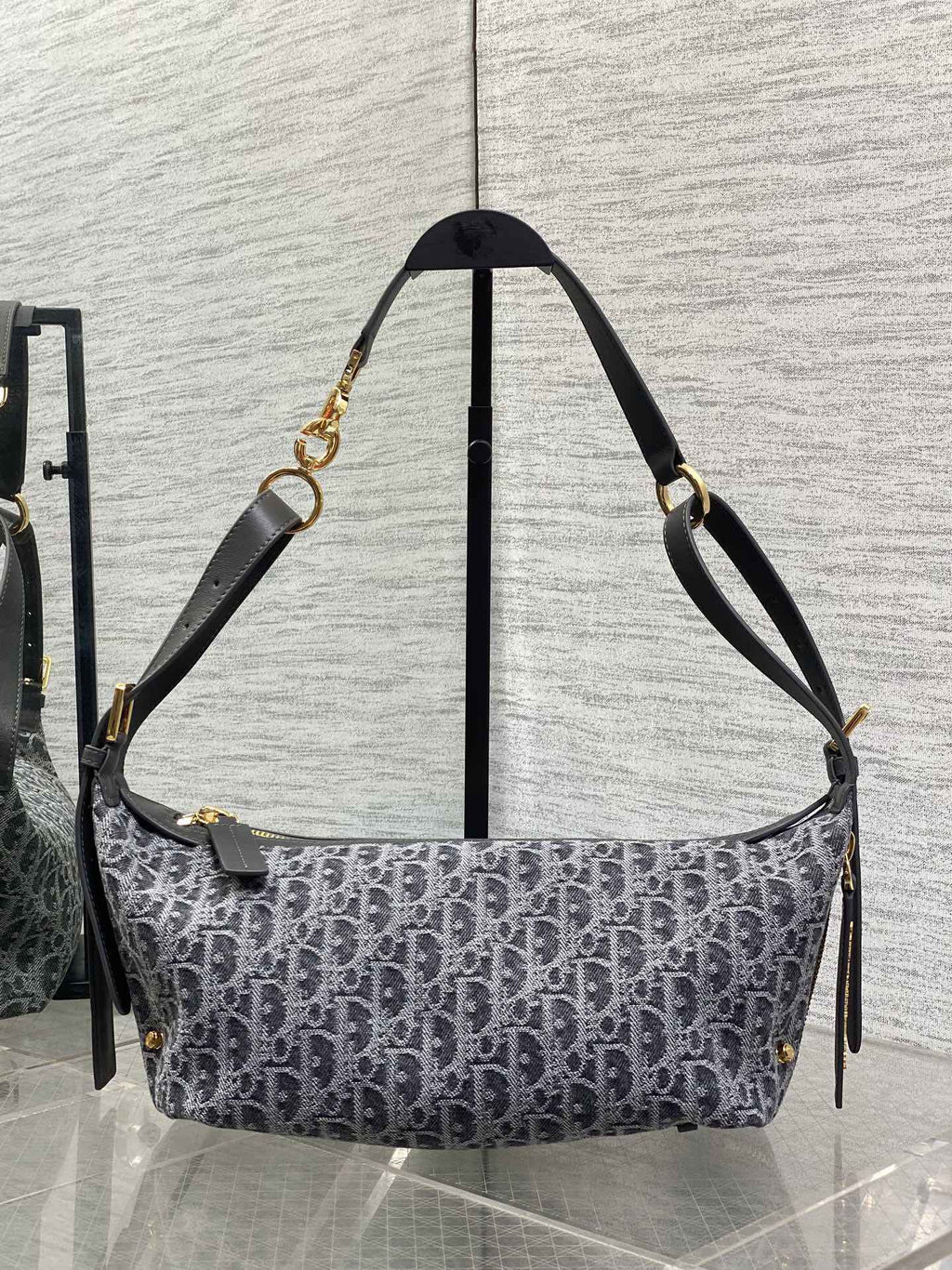 D-Journey Small Bag M2416 – Gray Denim Dior Oblique Jacquard - Default Title - View 2