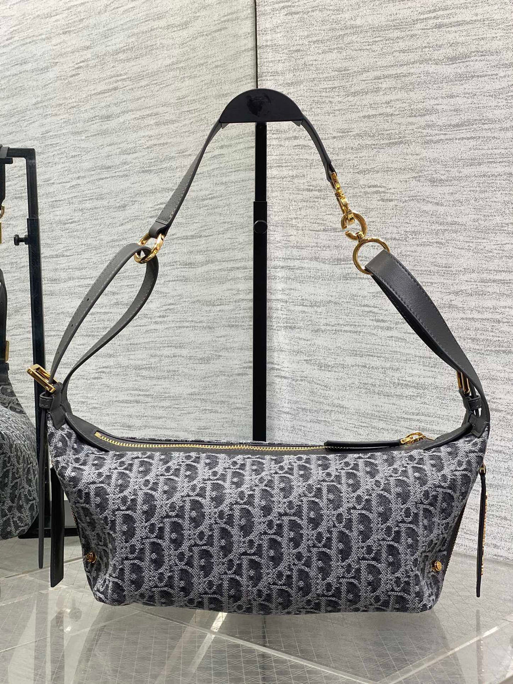 D-Journey Small Bag M2416 – Gray Denim Dior Oblique Jacquard - Default Title - View 5
