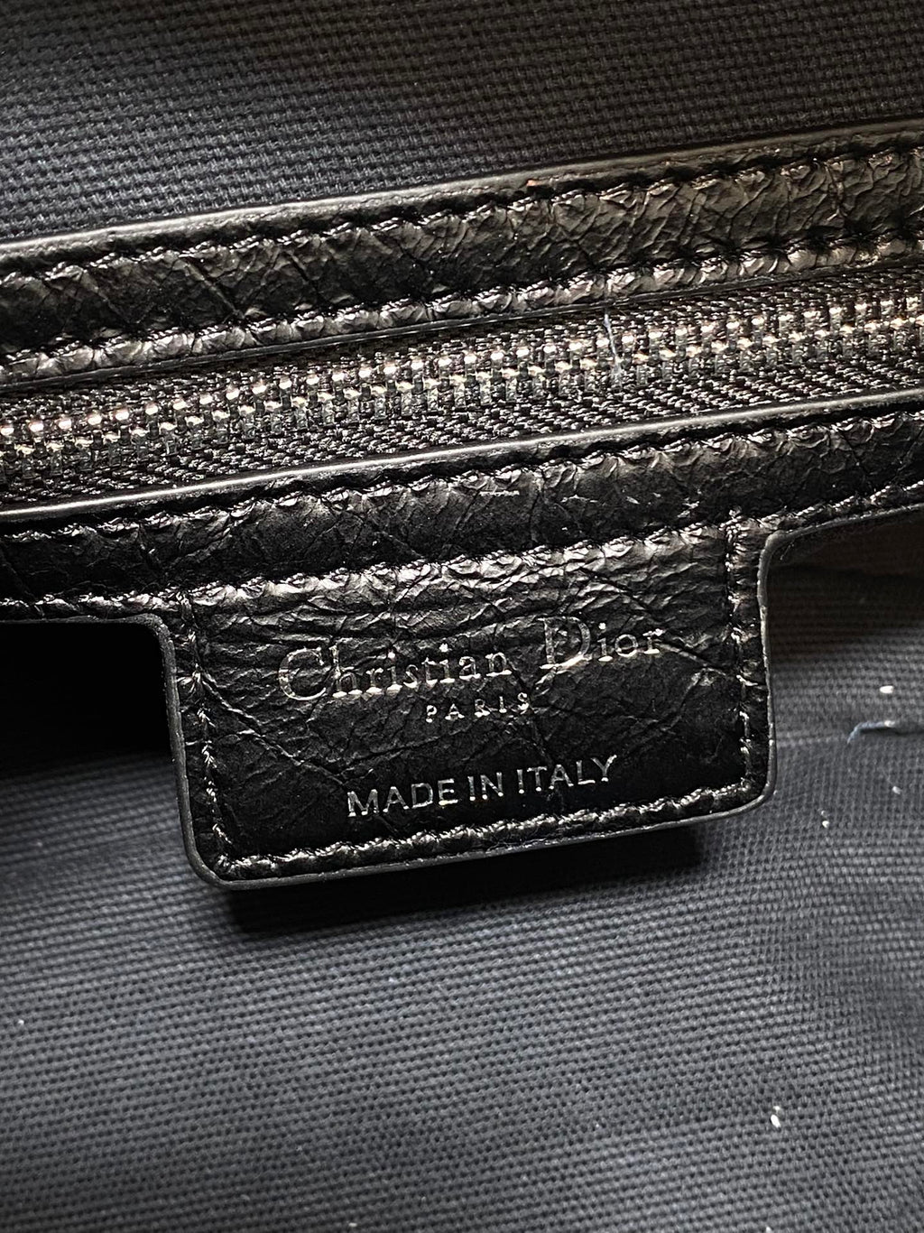Small D-Journey Bag in Crinkled Calfskin - M2416 - Black Flat Macrocannage - Default Title - View 10