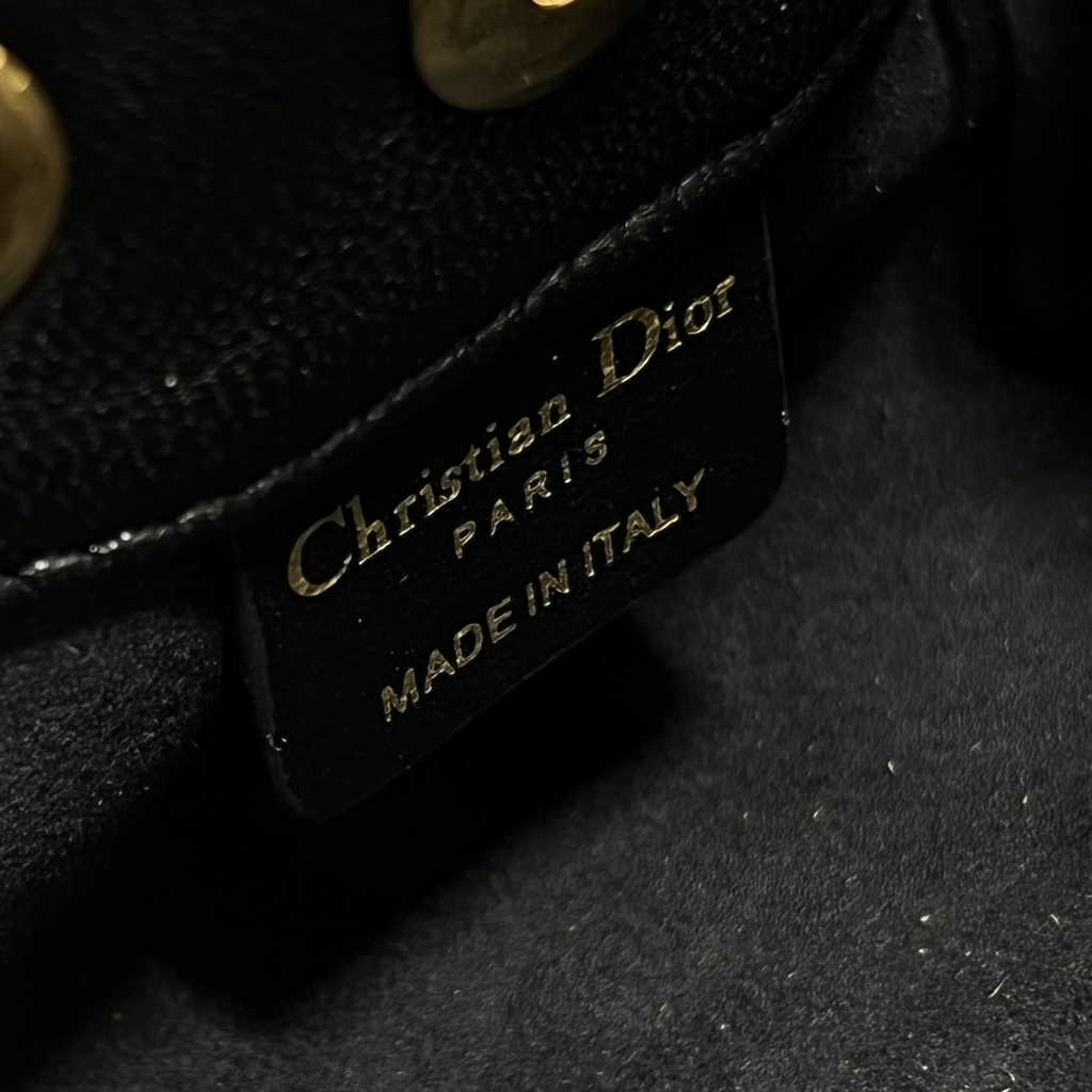 Small Dior Ammi Bag M22556 Black Supple Macrocannage Lambskin