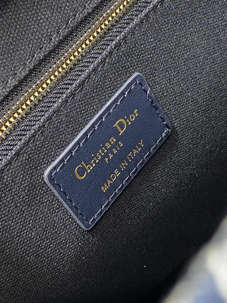 Small Dior Book Tote M1265 Blue and Ecru Toile de Jouy Reverse Embroidery