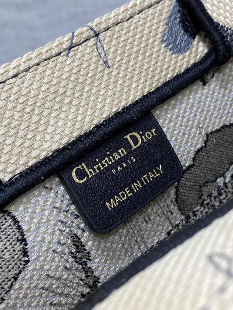Small Dior Book Tote M1265 Apricot Peony Embroidery