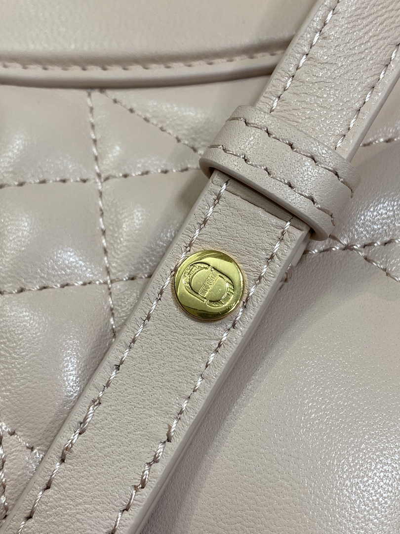 Small Dior Caro Backpack M6302 Powder Pink Macrocannage Lambskin - Default Title - View 8