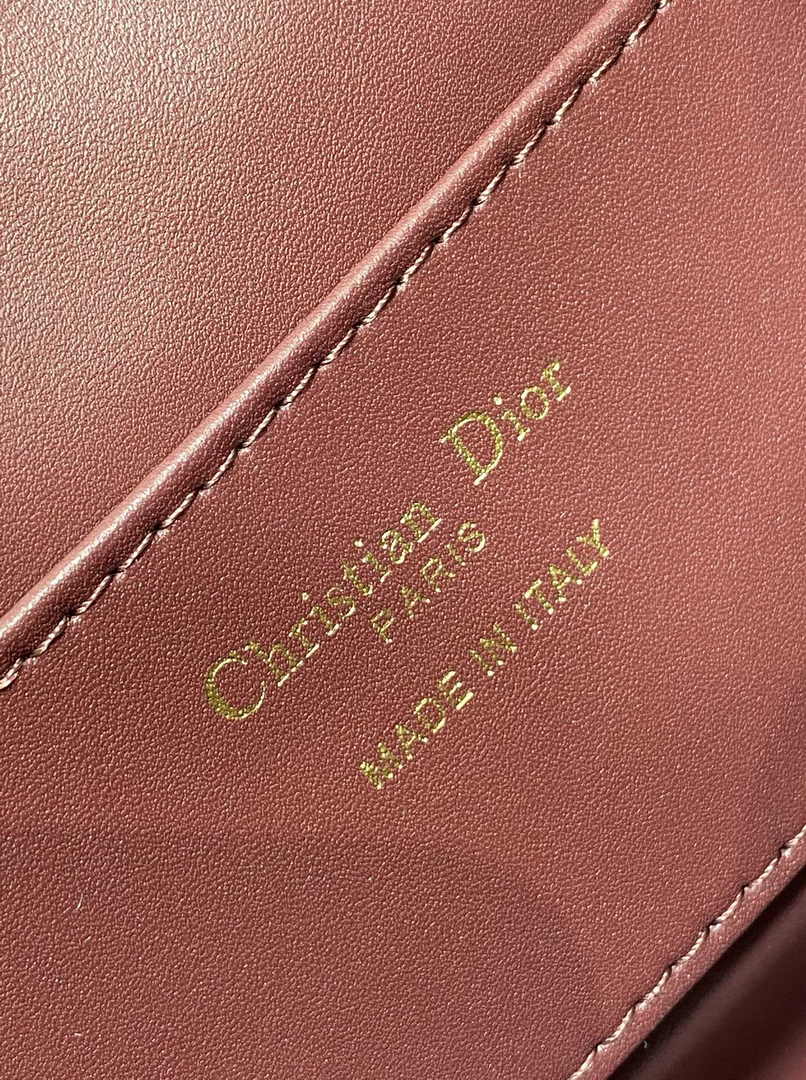 Small Dior Caro Backpack M6302 Wine Red Macrocannage Lambskin - Default Title - View 10