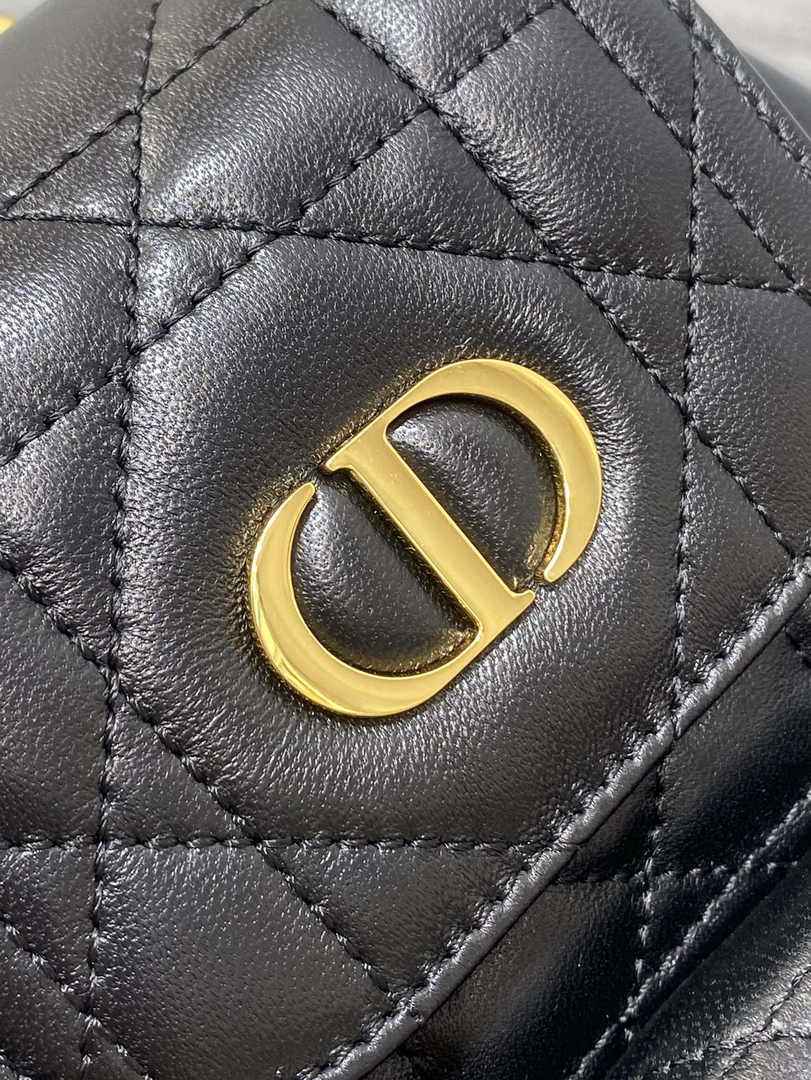 Small Dior Caro Backpack M6302 Black Macrocannage Lambskin - Default Title - View 4