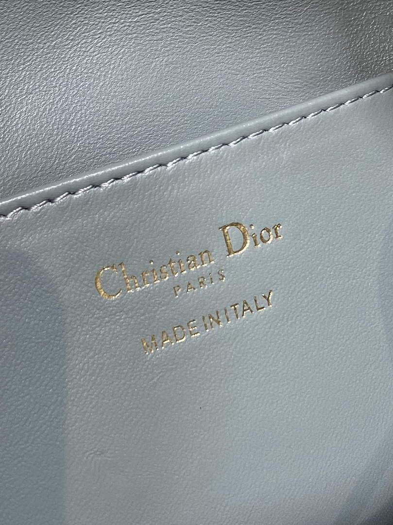 Small Dior Caro Bucket Bag Gray Lambskin M3372 - Default Title - View 6