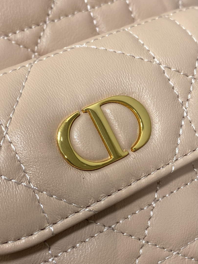 Small Dior Caro Bucket Bag Powder Pink Lambskin M3372 - Default Title - View 8