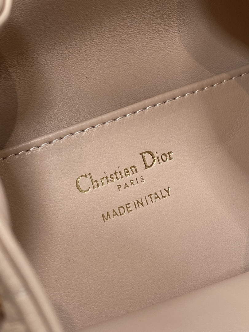 Small Dior Caro Bucket Bag Powder Pink Lambskin M3372 - Default Title - View 6