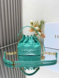 Small Dior Jolie Bucket Bag M2780 Green Lambskin - Default Title - View 1