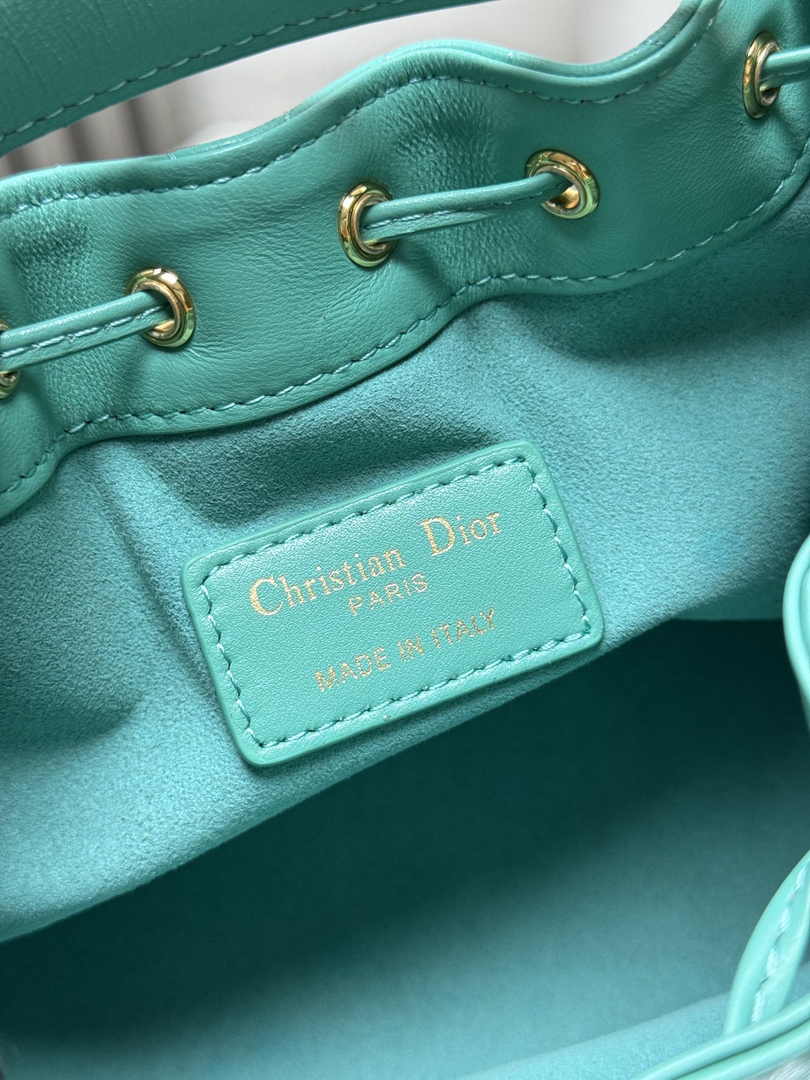Small Dior Jolie Bucket Bag M2780 Green Lambskin - Default Title - View 8