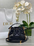 Small Dior Jolie Bucket Bag M2780 Black Lambskin - Default Title - View 1