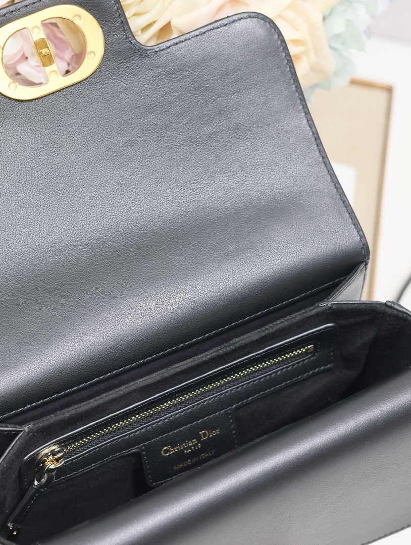 Small Dior Jolie Top Handle Bag M9271 Black Calfskin - Default Title - View 7