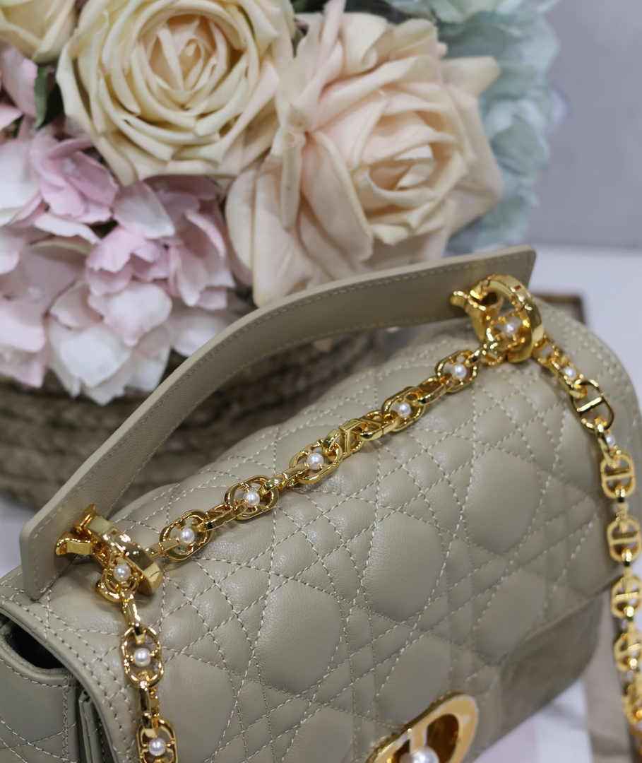 Small Dior Jolie Top Handle Bag M9271 Gray Calfskin - Default Title - View 5