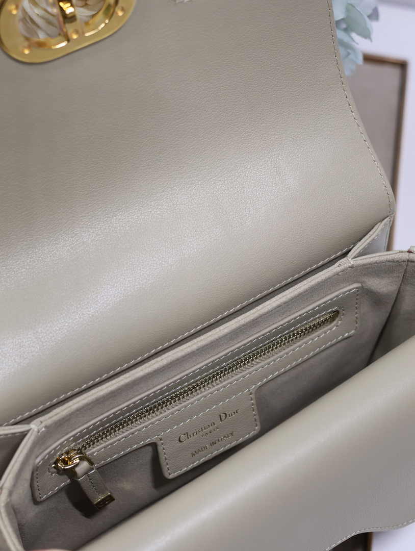 Small Dior Jolie Top Handle Bag M9271 Gray Calfskin - Default Title - View 8