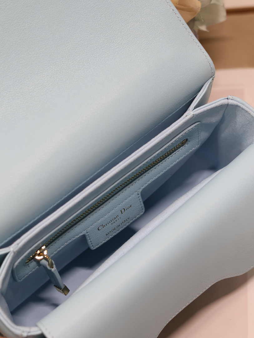 Small Dior Jolie Top Handle Bag M9271 Blue Calfskin - Default Title - View 8