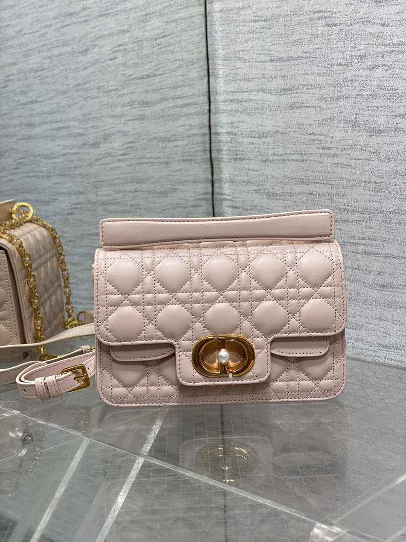 Small Dior Jolie Top Handle Bag M9271 Pink Calfskin - Default Title - View 1