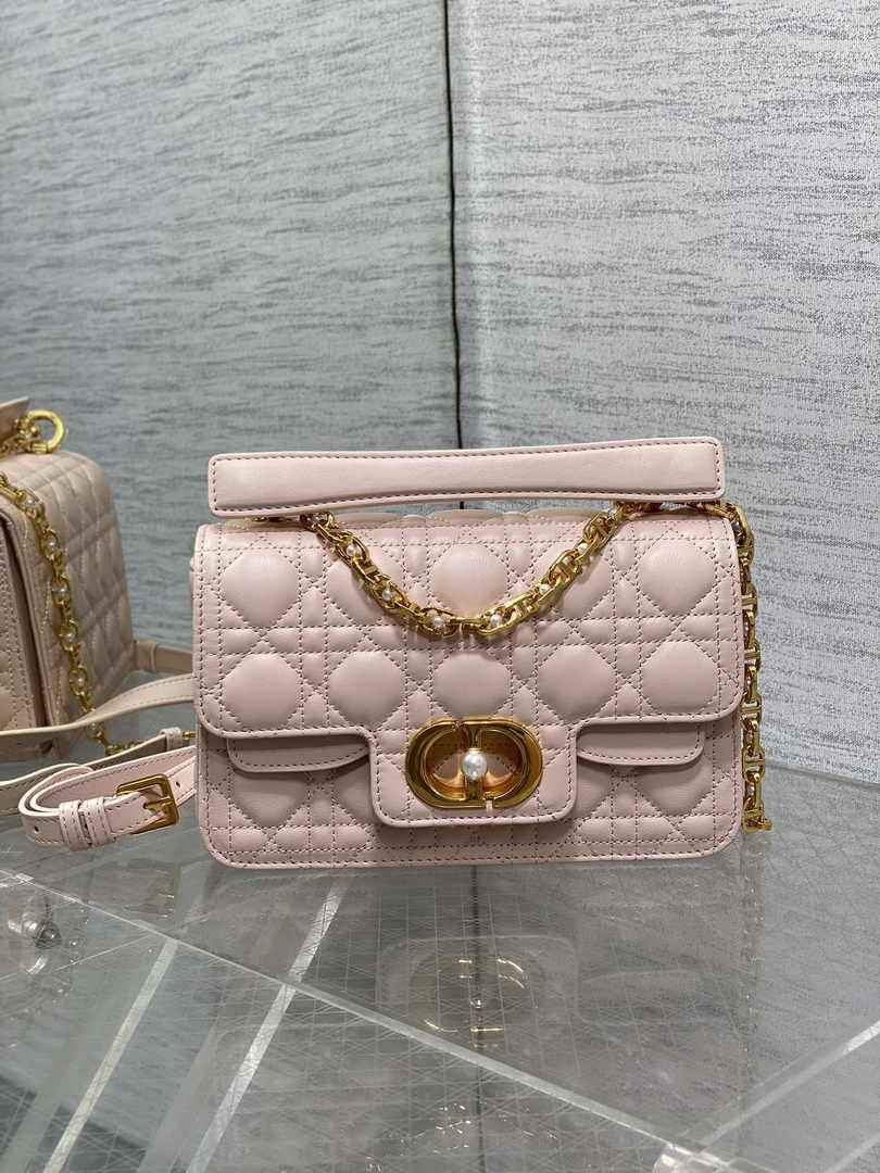 Small Dior Jolie Top Handle Bag M9271 Pink Calfskin - Default Title - View 2