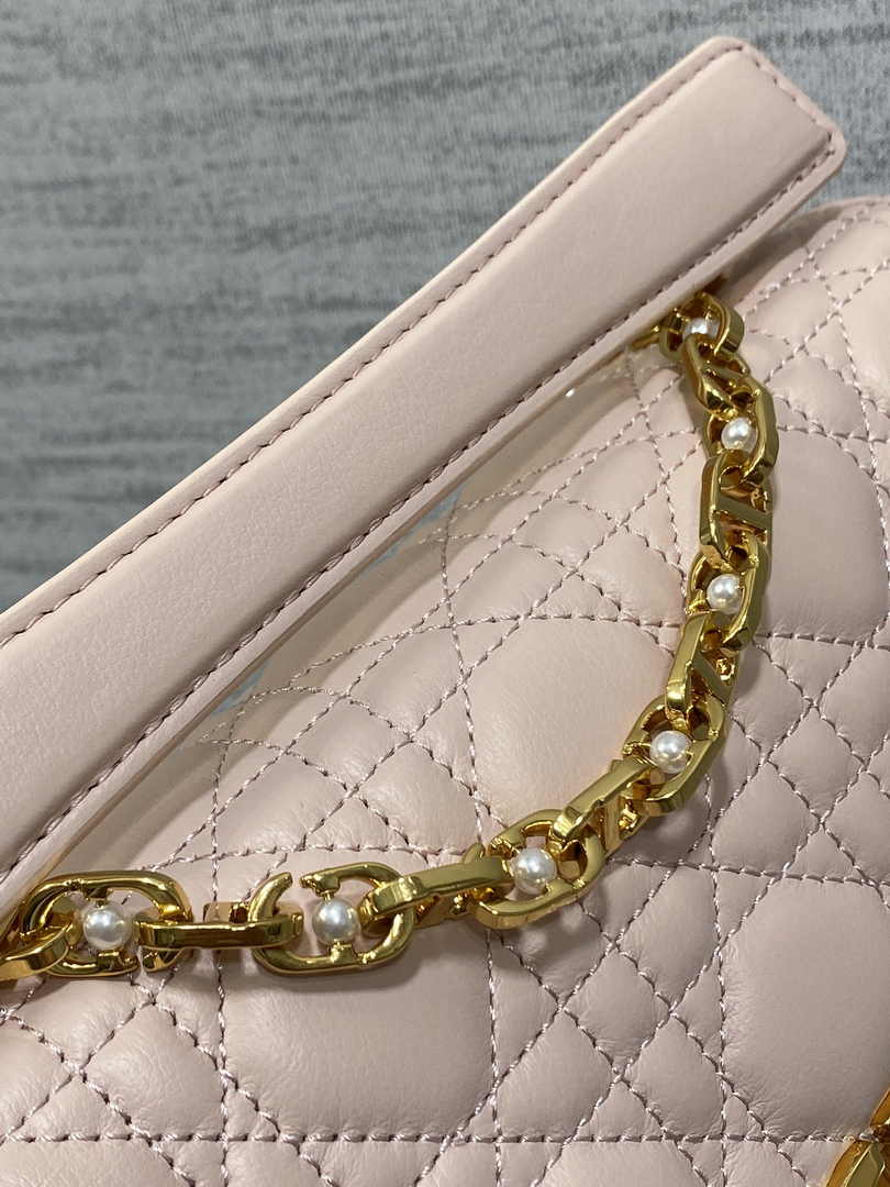 Small Dior Jolie Top Handle Bag M9271 Pink Calfskin - Default Title - View 8