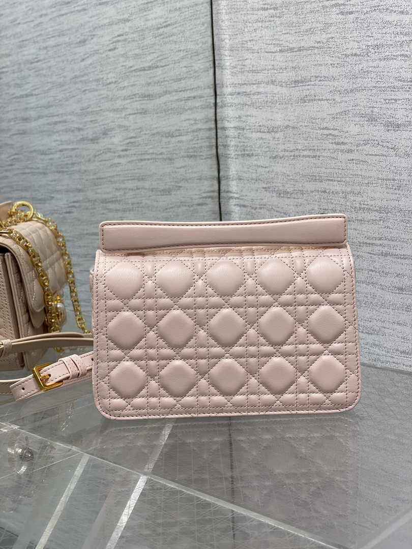 Small Dior Jolie Top Handle Bag M9271 Pink Calfskin - Default Title - View 3