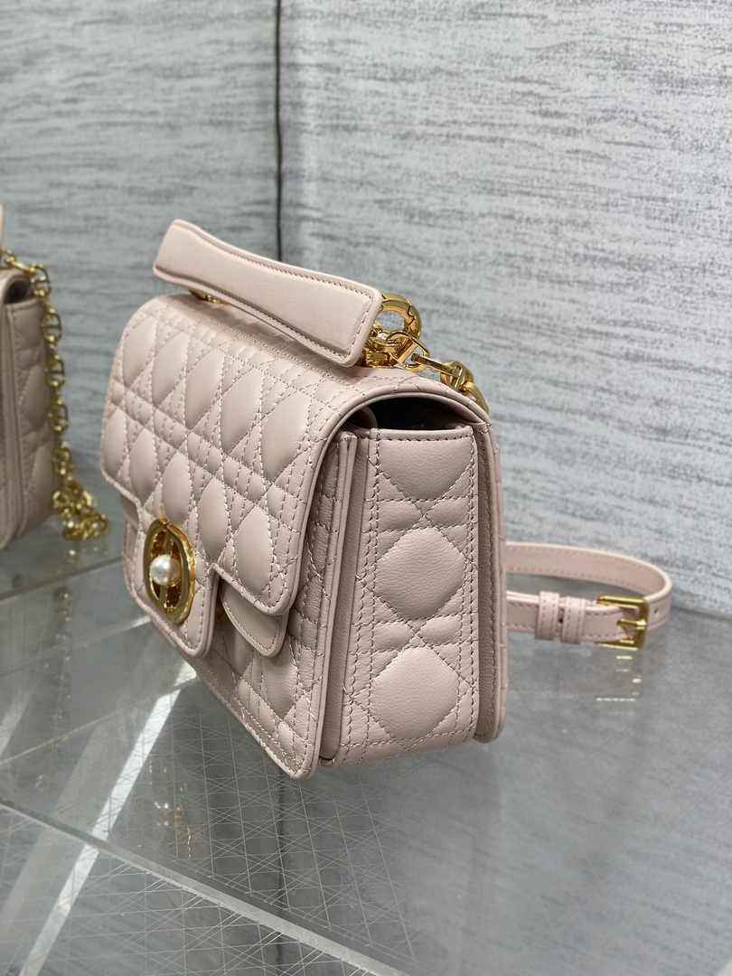 Small Dior Jolie Top Handle Bag M9271 Pink Calfskin - Default Title - View 4