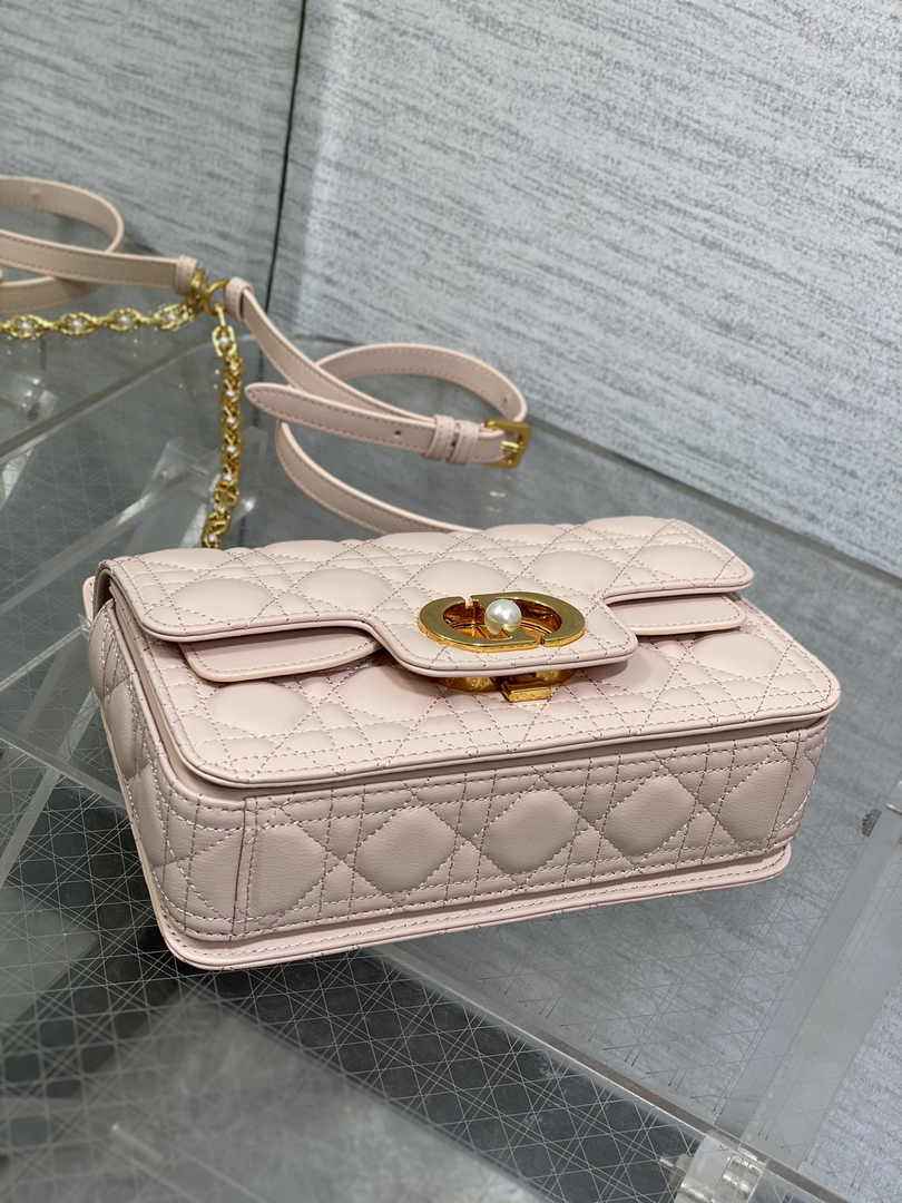Small Dior Jolie Top Handle Bag M9271 Pink Calfskin - Default Title - View 5
