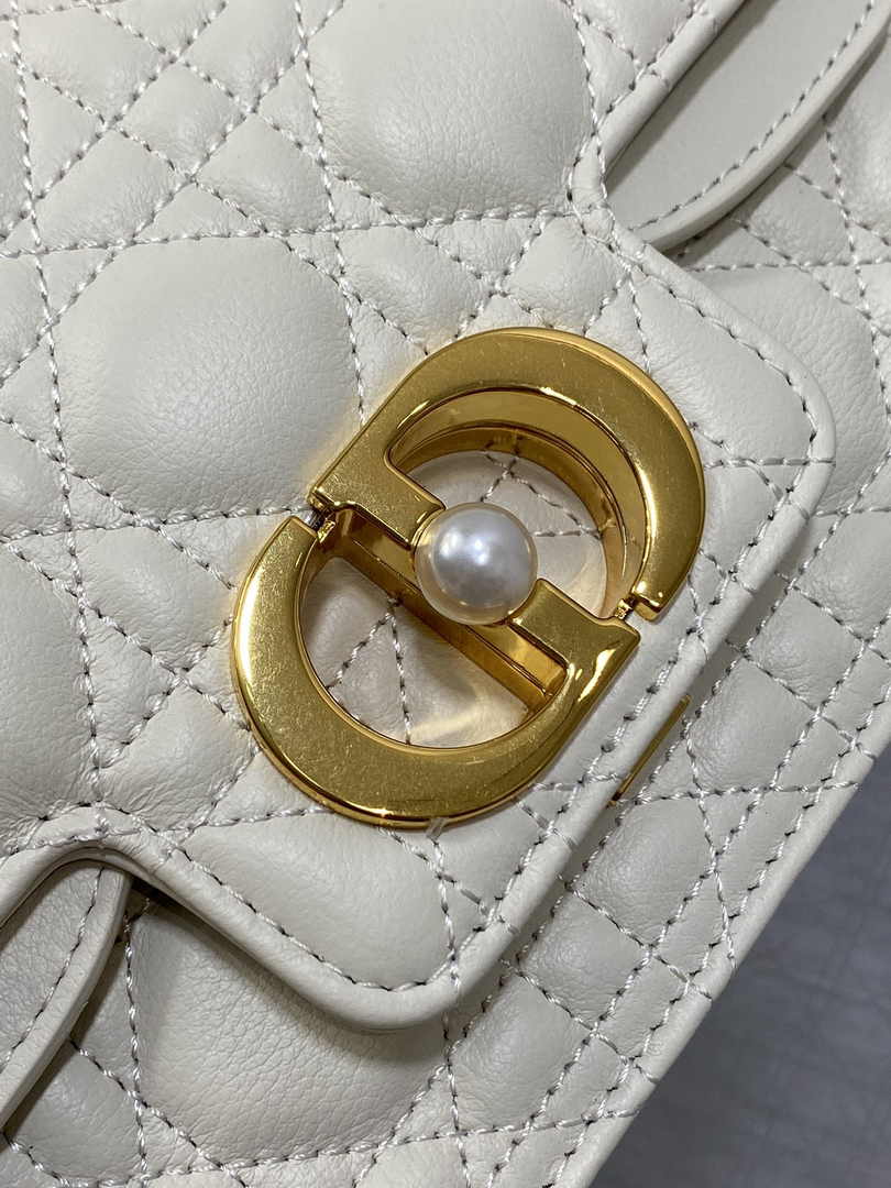 Small Dior Jolie Top Handle Bag M9271 White Calfskin - Default Title - View 9