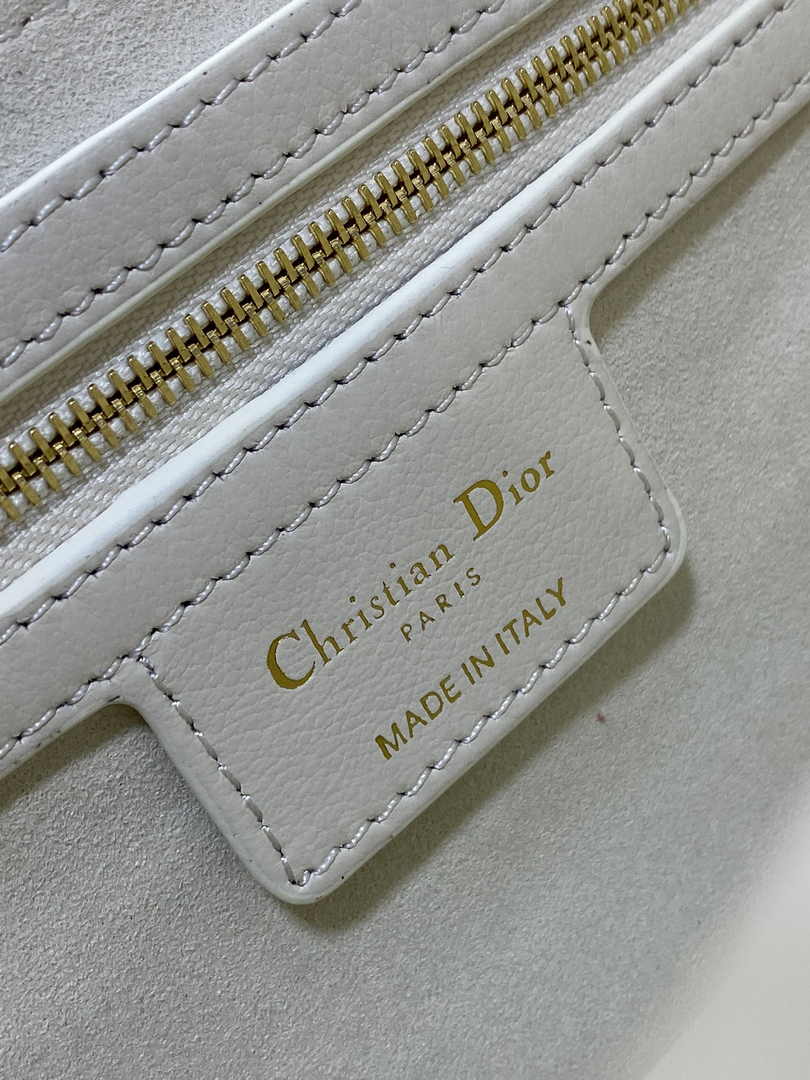 Small Dior Jolie Top Handle Bag M9271 White Calfskin - Default Title - View 7