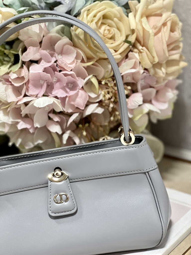 Small Dior Key Bag M1844 Blue Box Calfskin