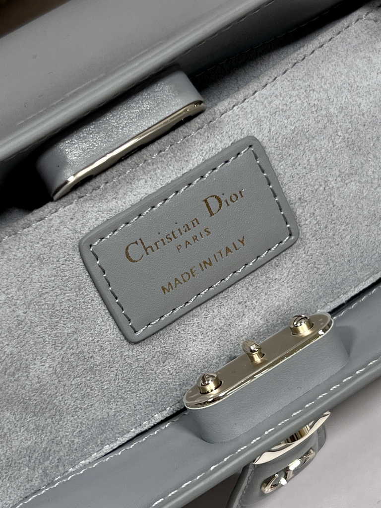 Small Dior Key Bag M1844 Blue Box Calfskin