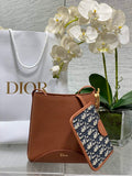Small Dior Médaillon Bucket Bag - Brown Grained Calfskin M1531 - Default Title - View 1
