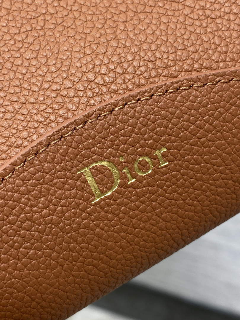 Small Dior Médaillon Bucket Bag - Brown Grained Calfskin M1531 - Default Title - View 4