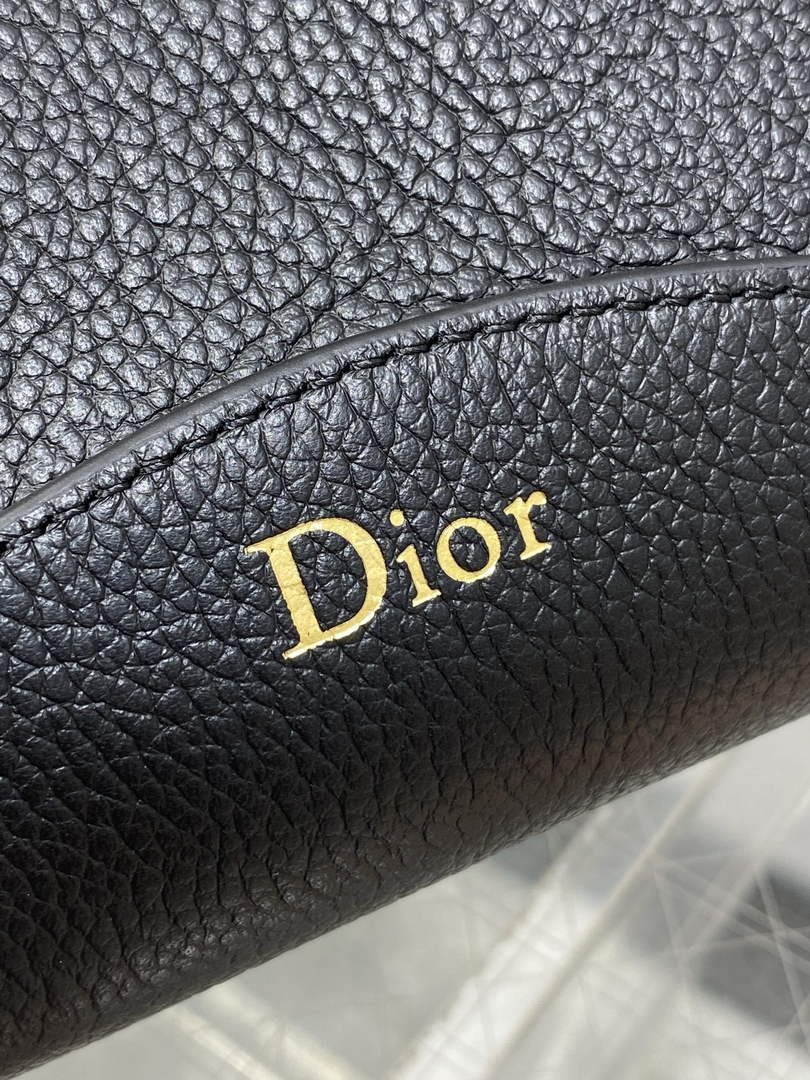 Small Dior Médaillon Bucket Bag - Black Grained Calfskin M1531 - Default Title - View 5