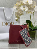 Small Dior Médaillon Bucket Bag - Red Grained Calfskin M1531 - Default Title - View 1