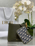 Small Dior Médaillon Bucket Bag - Green Grained Calfskin M1531 - Default Title - View 1